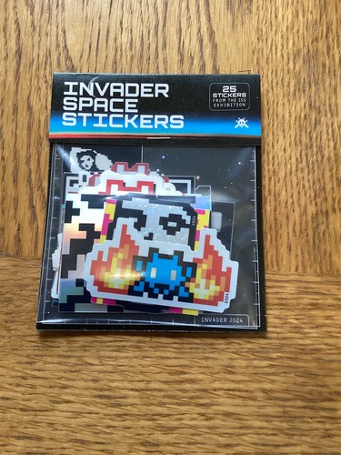 Space invader art sticker - space,