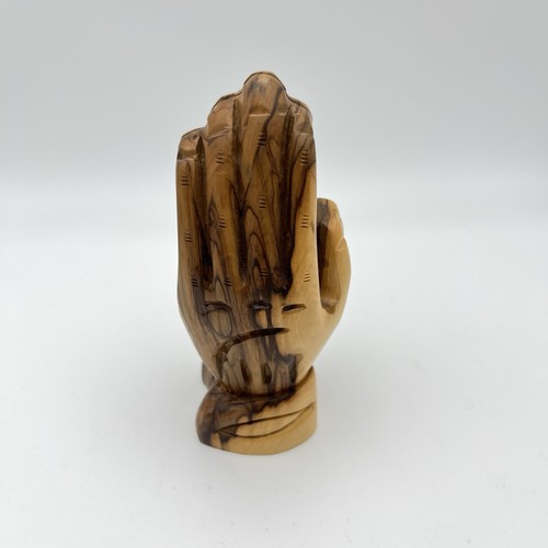 Vintage hand carved olive wood - carved,