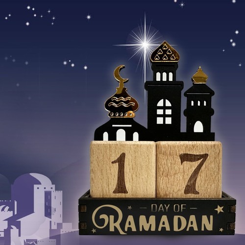 Wooden ramadan advent calendar - advent,