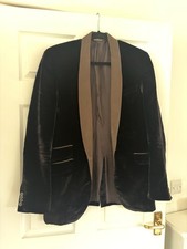 D&G Dolce & Gabbana Vintage Black Velvet Tuxedo Blazer Shawl Lapel Made in Italy
