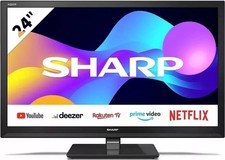 SHARP 24EE7K 24" HD Ready Smart TV YouTube Netflix Prime - Black