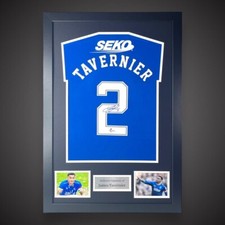 Framed James Tavernier #2 Hand Signed Rangers Shirt With COA £259 Superb