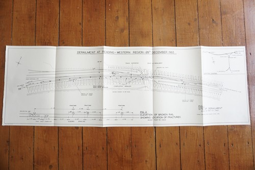 1963 reading railway track - reading, map