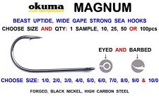 OKUMA BEAST UPTIDE HOOKS WIDE GAPE STRONG SEA FISHING HOOK 10 25 50 100 COD BASS
