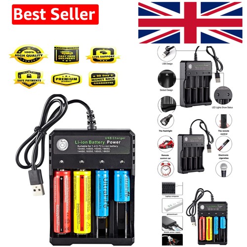 Slot 18650 battery charger - 4-slot,