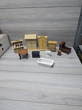 Vintage dolls house - dolls, furniture