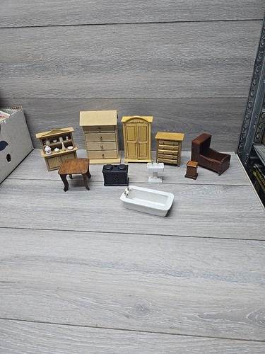 Vintage dolls house furniture - dolls,