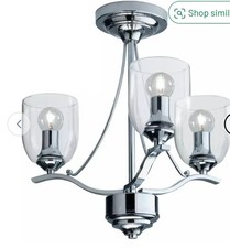 Vintage Ceiling Light Fitting Argos Home Fae Metal 3 Light (No Shades) 7969601 R