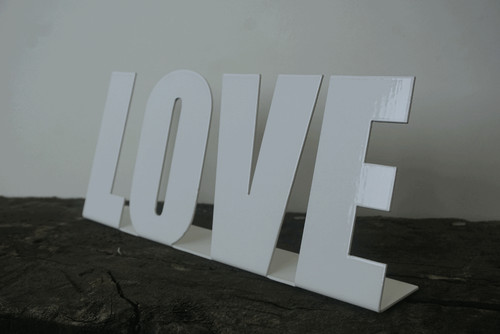 Love steel metal stand - 'love', up
