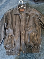 mens leather blouson jacket small size