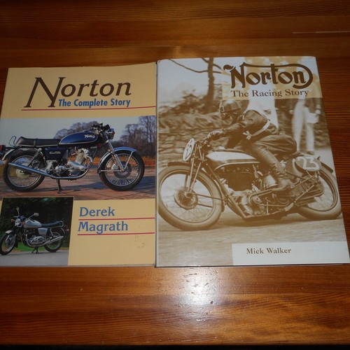 Norton motorbike books - books, x2