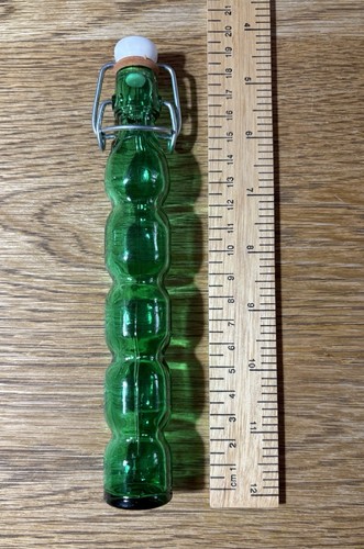 Vintage green bottle - green,