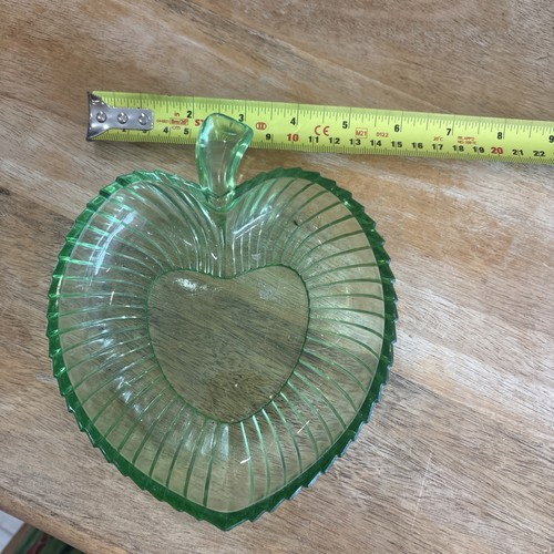 Vintage green glass apple - vintage,