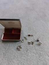 Mens Vintage Cuff Links X 4  & Tie Pin In Box Inc. Mother Of Pearl 