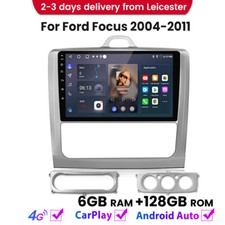 For Ford Focus 2004-2011 Carplay Android14 Car Radio Stereo GPS SAT NAVI 6+128GB