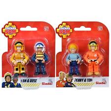 Fireman Sam Action Figures Basic Pack of 2 Posable Play Display Fun 7cm