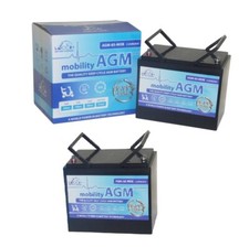 2 X DC Power 85AH AGM Battery for Mobility Scooter, Wheelchair Golf Buggy(75ah) 