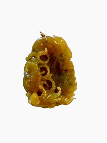 Carved jade pendant - jade,