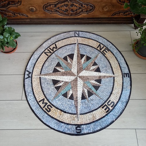 Compass rug cool round area - compass,