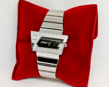 GOLDDIGGA Women's Silver Tone Unusual Design Quartz Fashion Watch-VGC/Working