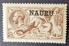 Nauru KGV 1916-23 2s6d Seahorse Mint