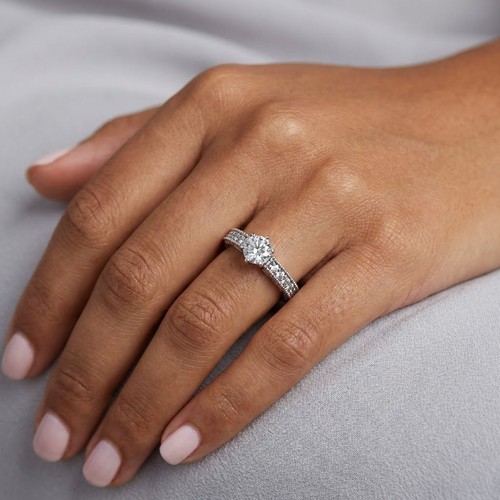 Engagement ring 18k white - 18k,