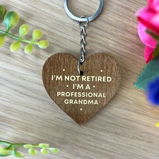 Grandma Gifts Wood Heart Not