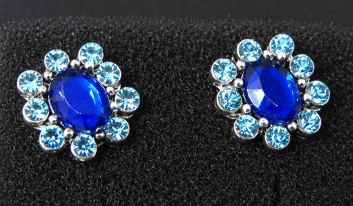 Blue rhinestone cluster - rhinestone,