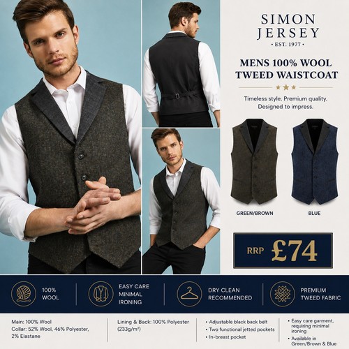 Mens wool tweed - wool,