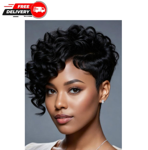 Pixie cut human hair wig - human,