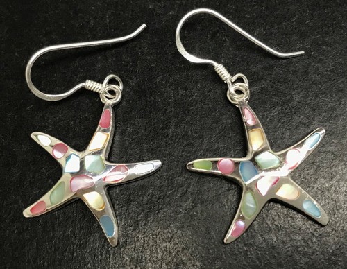 Starfish drop earrings solid