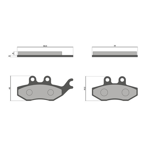 Malossi brake pads - for, aprilia