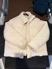 ZARA Mens cream puffer jacket