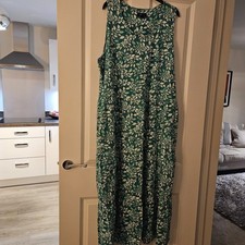 D&Co. Women's Green & White Maxi Dress Size 3XL QVC Never Worn