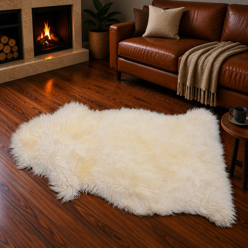 Genuine ivory sheepskin - genuine, rug