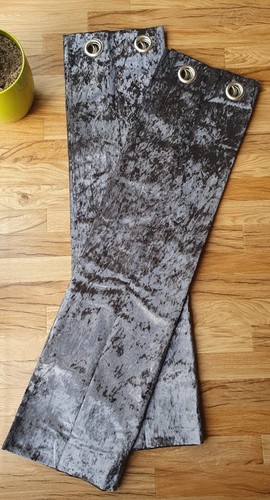 Crushed velvet curtains - crushed, pair