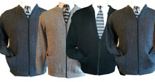 BIG Zip Up Plain Cardigans Mens Gents Jumper cardigan Grandad 3XL 4XL 5XL 6XL