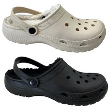 MENS SLIP ON COSY GARDEN GENTS CLOGS FUR LINED HOUSE SLIPPERS MULES SANDALS SHOE