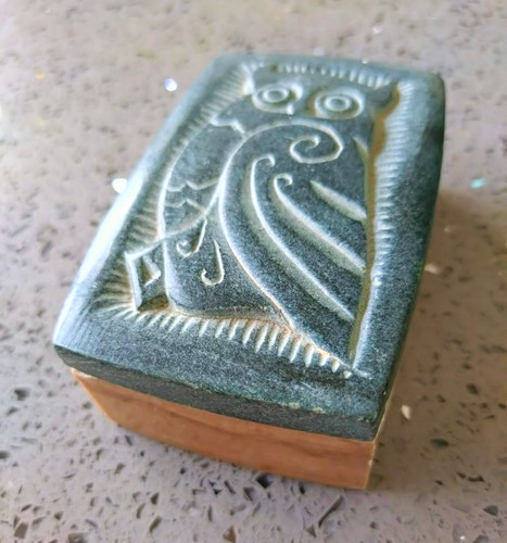 Small stone owl - stone, trinket