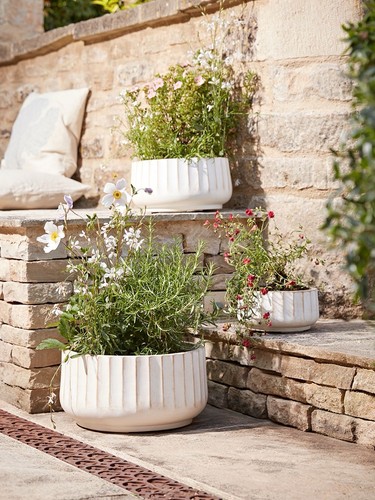 Sand fluted planters for - 3,