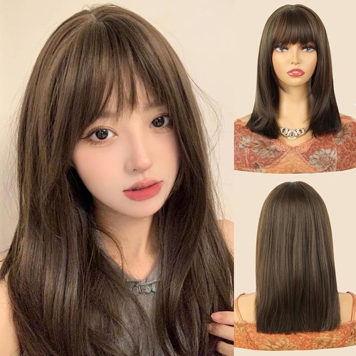 Creamily brown bob wigs with - creamily,