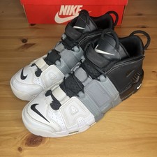 Nike Air More Uptempo White Grey Black Trainers Size 9 UK 921948-002 IN BOX