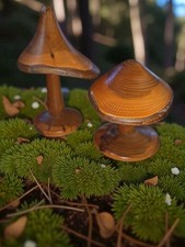 Vintage Set of 2 Hand Turned