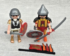 PLAYMOBIL ROMAN CENTURIAN & SAMURAI WARRIOR SOLDIER FIGURES + WEAPONS & SHIELDS