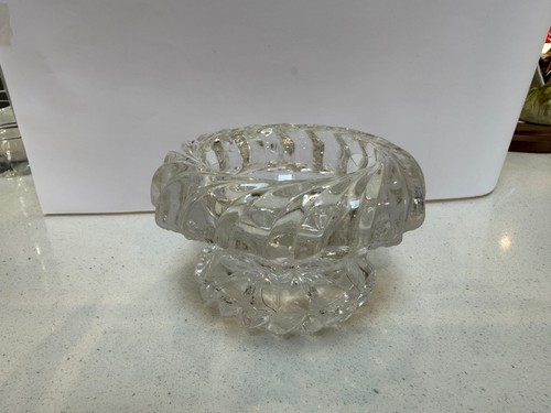 Vintage crystal votive holder - crystal,