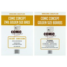 Comic Concept Comic Bags and Backing Boards -- GOLDEN Age Size -- Great Value!!