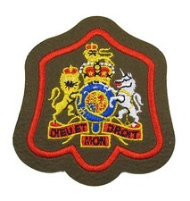 Badge WO1 Coat of Arms FAD No.2 Dress RSM Red Edge Sold Single On Khaki R1878