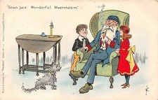 POSTCARD COMIC - GRANDPA - SMOKING - CHILDREN -  LAWSON WOOD