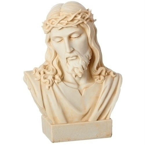 Ivory color jesus bust statue - ivory,