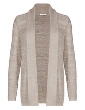 New Luxury Lurex Cardigan Womens Knitted Sparkle Cardie Top Famous Store Size 8